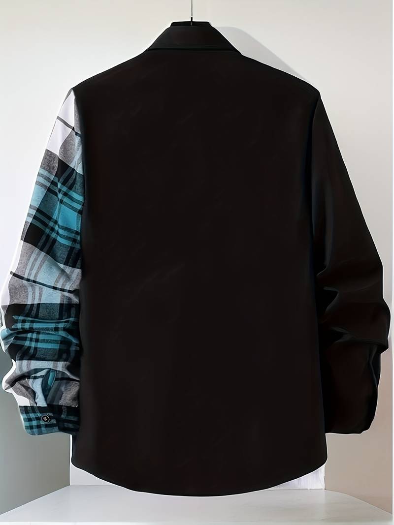 Alexander – chemise fine à manches longues et blocs de couleurs