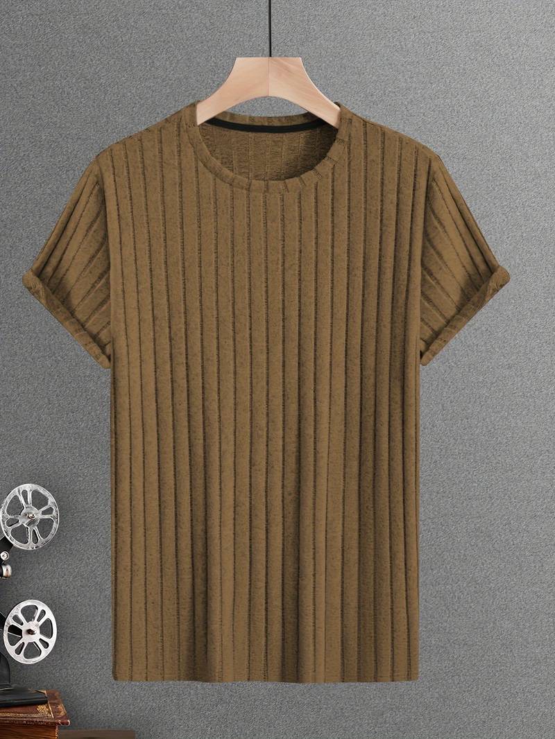 Zephyra – t-shirt côtelé décontracté à manches courtes