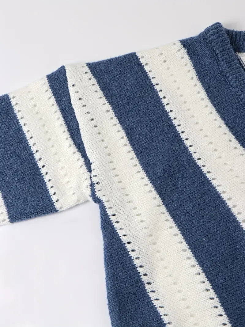Grace – pull rayé col V