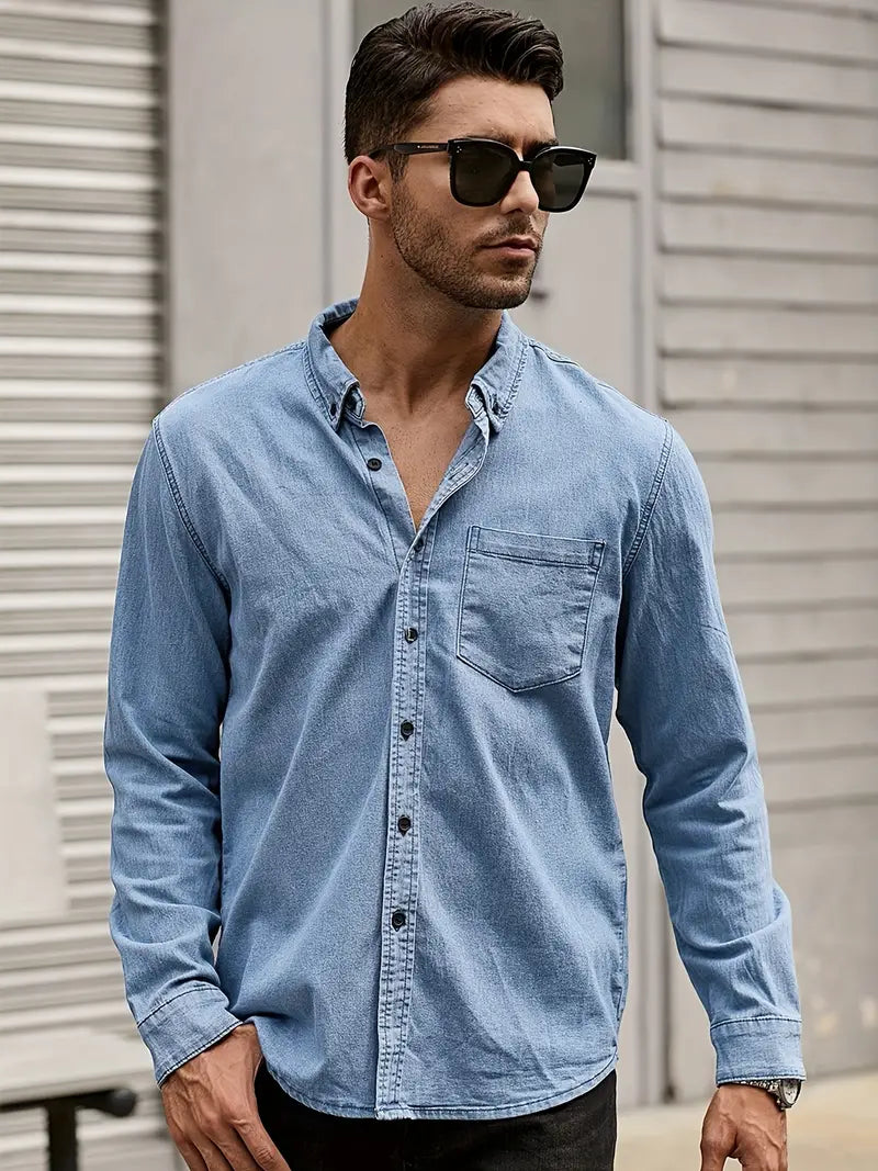 Alexander – chemise en jean à manches longues pour homme