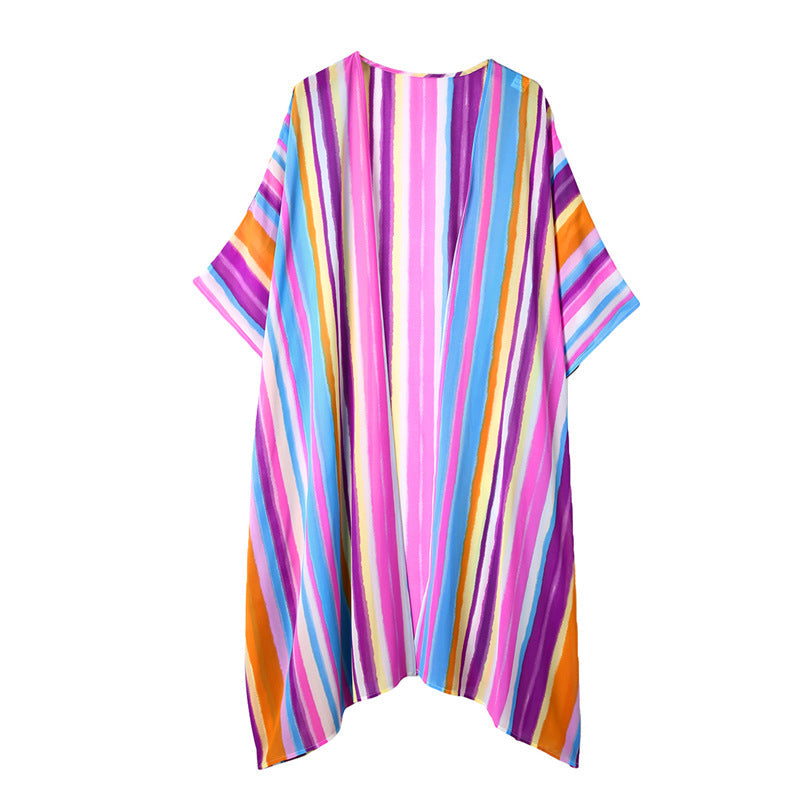 Chic Beach Cover-up Sonnenschutz Strickjacke Lose Lang