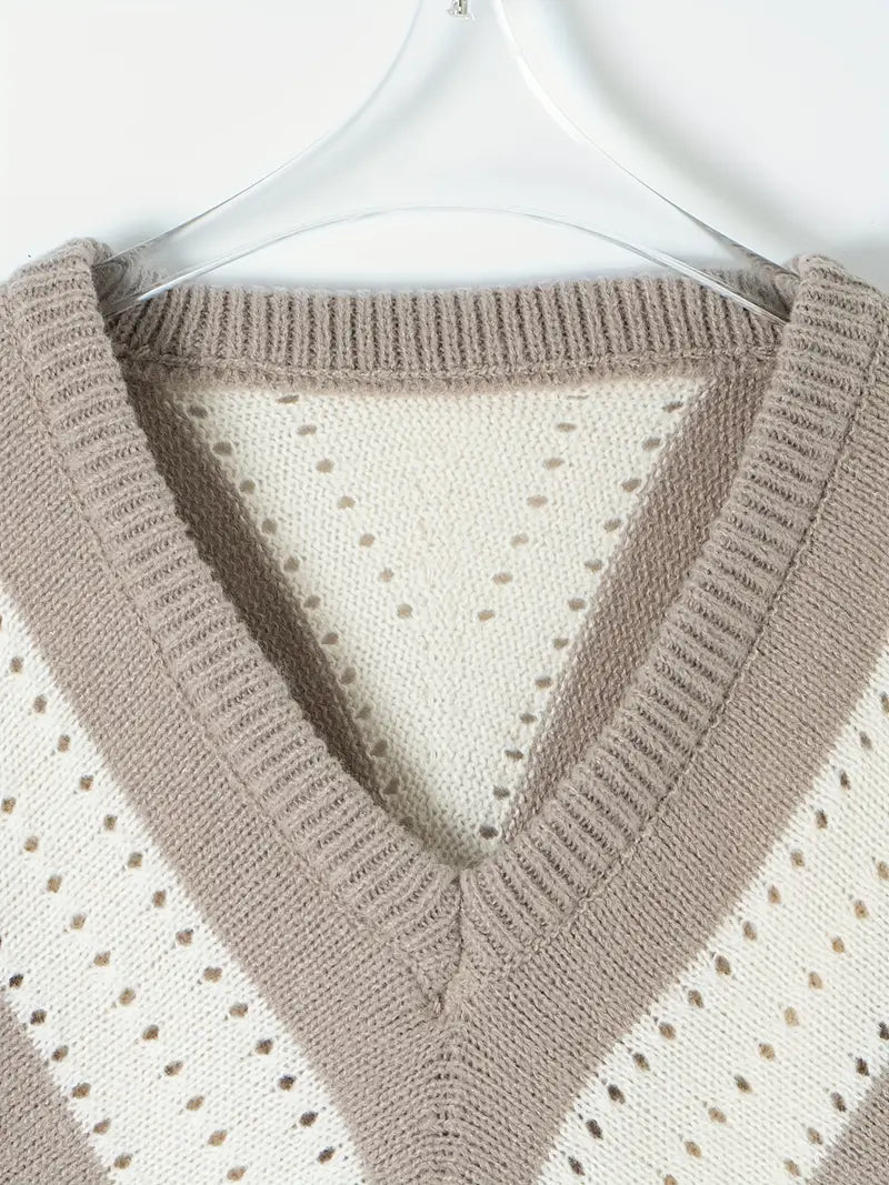 Grace – pull rayé col V