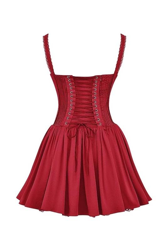 Agnes – Spitzenkorsett-Mini-Puffkleid