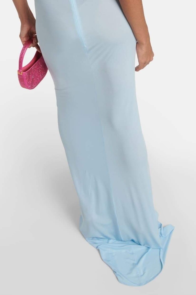 Robe longue dos nu Alexia avec applications florales