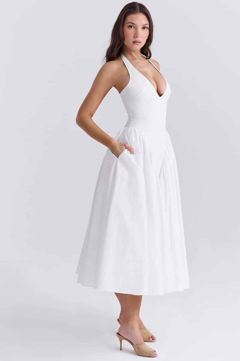 Alice Neckholder-Midikleid mit offenem Rücken