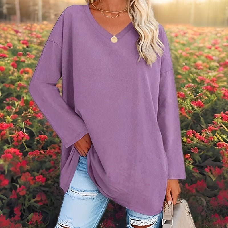Bellachicha - Dein Trendiges Langarmshirt mit V-Ausschnitt für Komfort