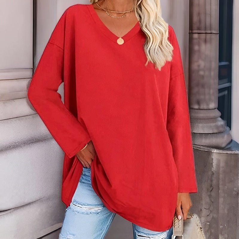 Bellachicha - Dein Trendiges Langarmshirt mit V-Ausschnitt für Komfort