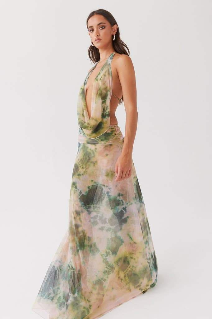 Bedrucktes Neckholder-Maxikleid „Antonia“