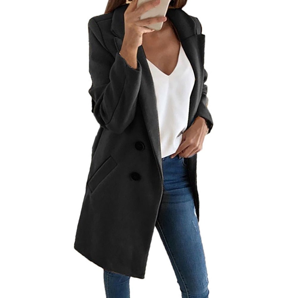 Aurore | Manteau blazer long et élégant