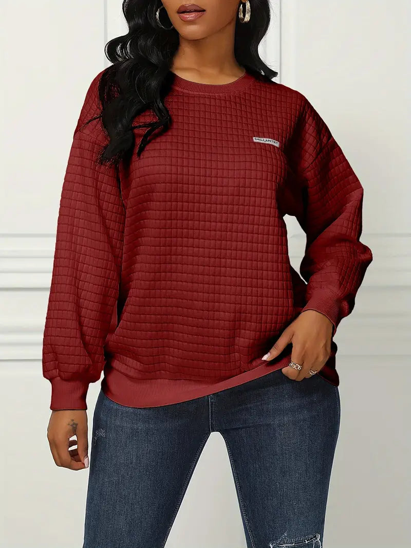 Olivia – pull gaufré décontracté et ample