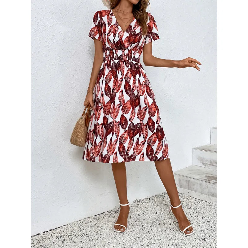 Marion - Elegantes Sommerkleid mit Blumendruck