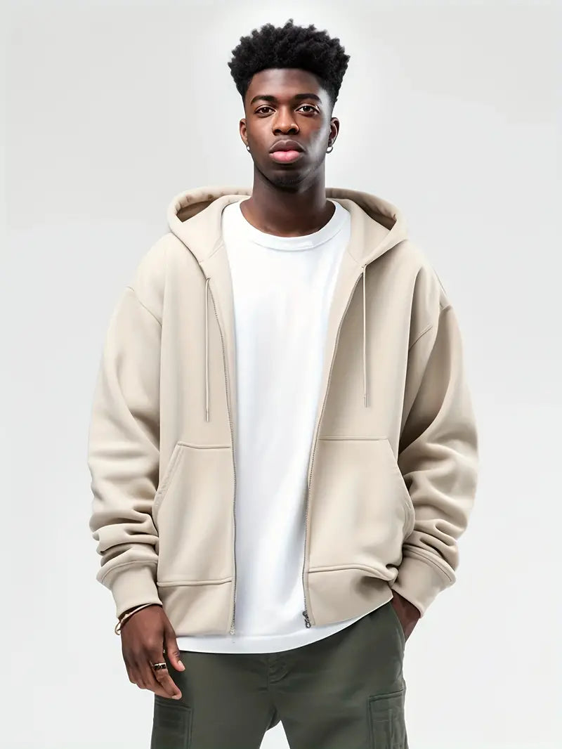 Jasper – Sweat à capuche zippé thermique pour homme