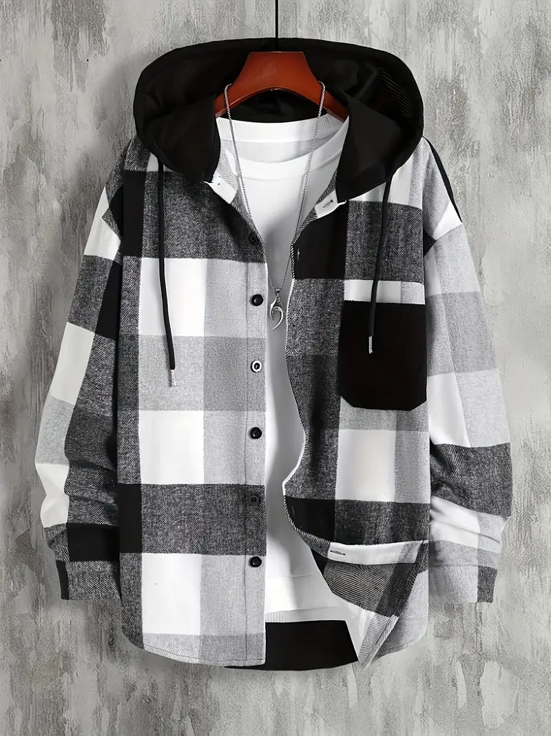 Desmond – veste à capuche à carreaux pour homme