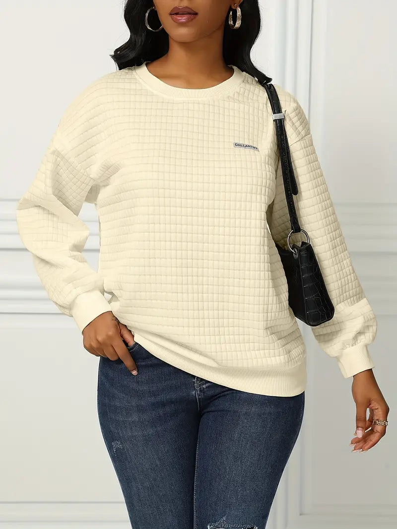 Olivia – pull gaufré décontracté et ample