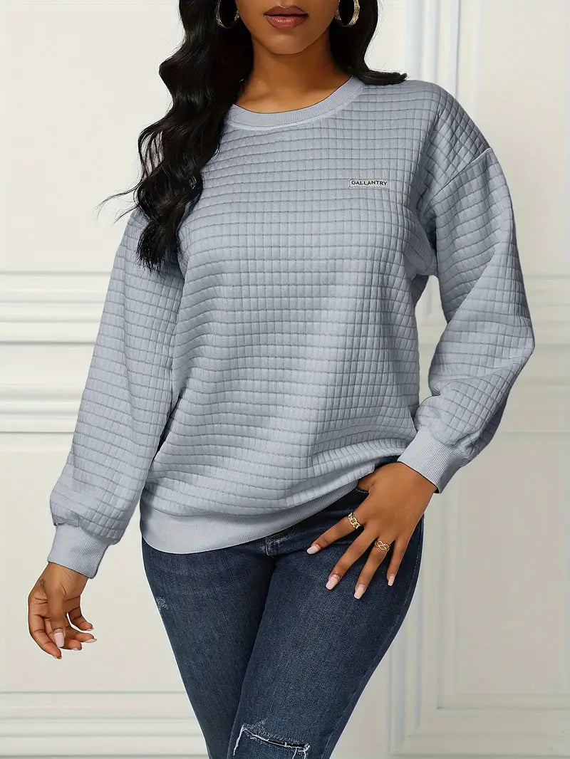 Olivia – pull gaufré décontracté et ample