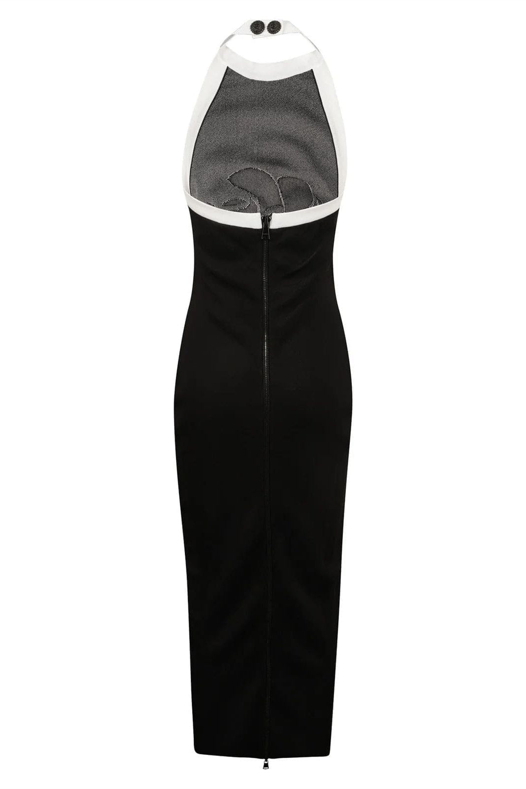 Darlene Neckholder-Midikleid aus Strick mit Blumenmuster und offenem Rücken
