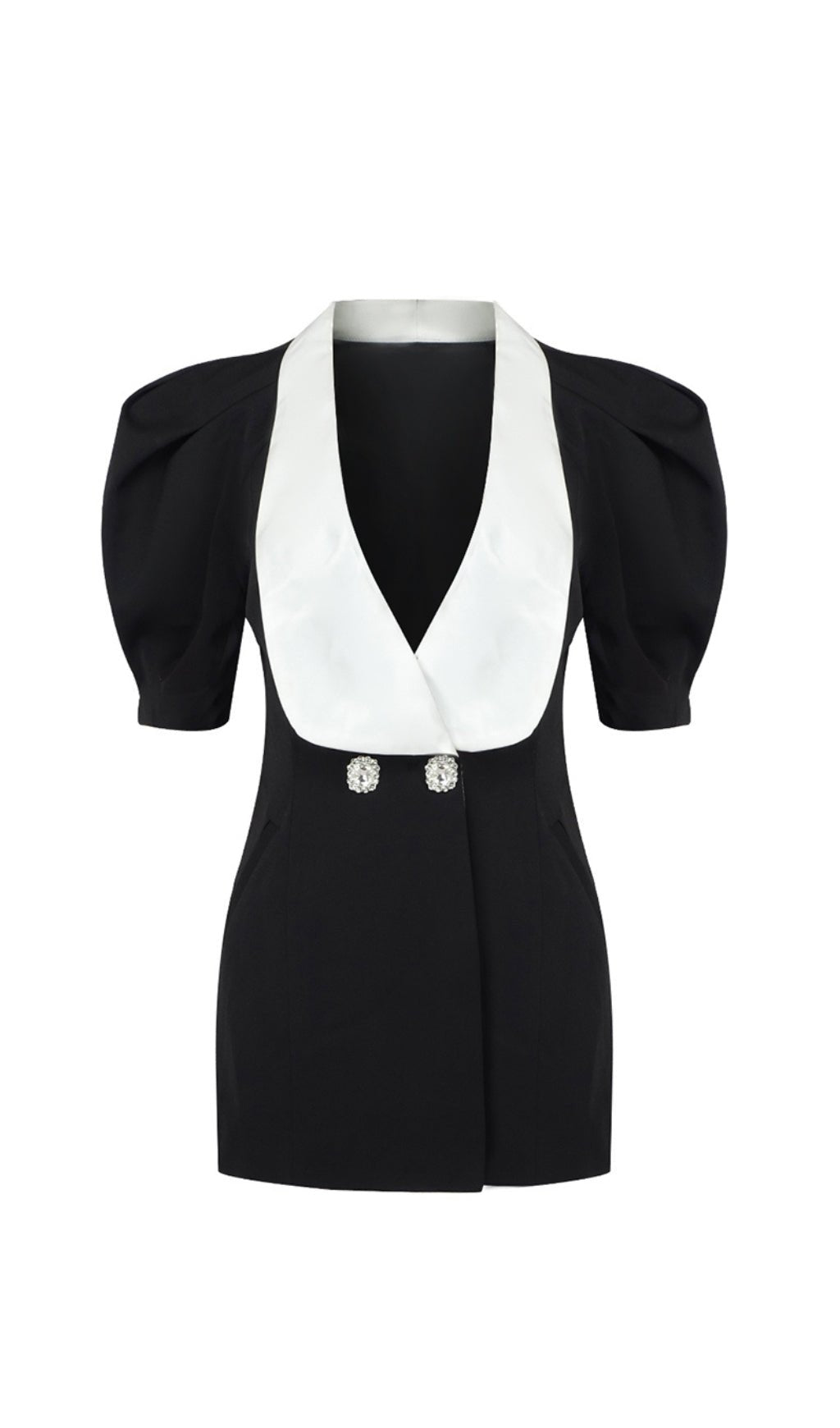 Elsie rückenfreies Minikleid mit V-Ausschnitt und Schleife