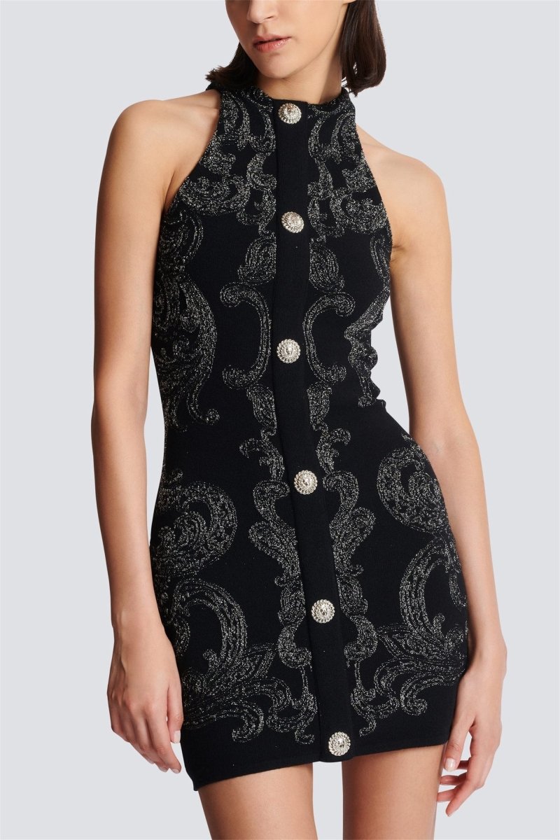 Belinda – Mini-Strickkleid mit Paisley-Print
