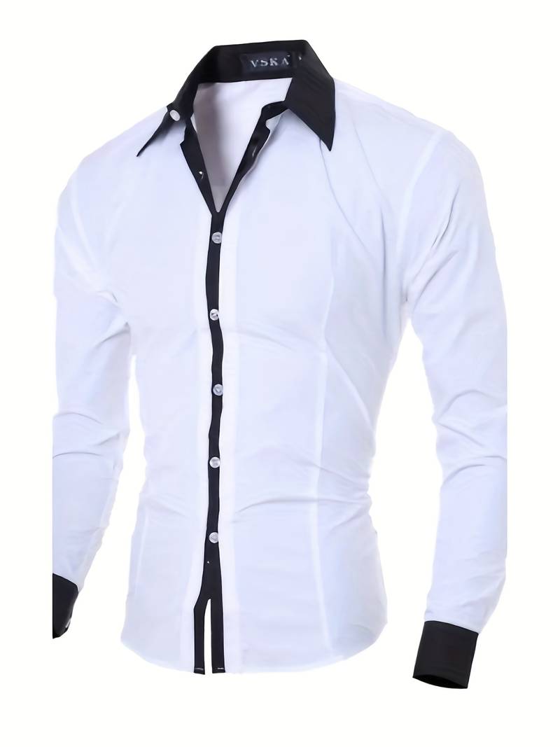 Anthony – chemise décontractée boutonnée contrastée pour homme