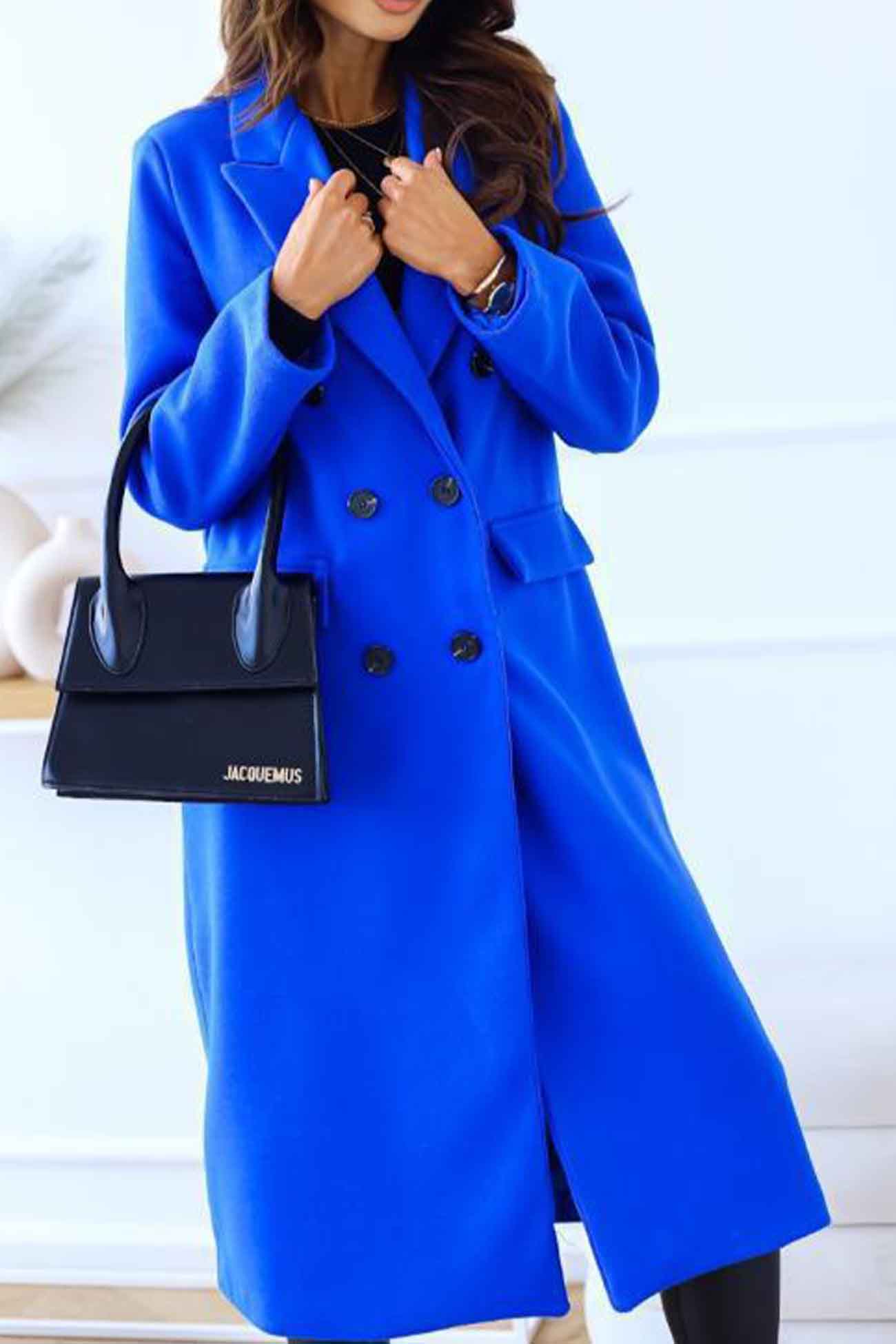 Wivor | Manteau croisé avec col à revers – style élégant pour les journées fraîches