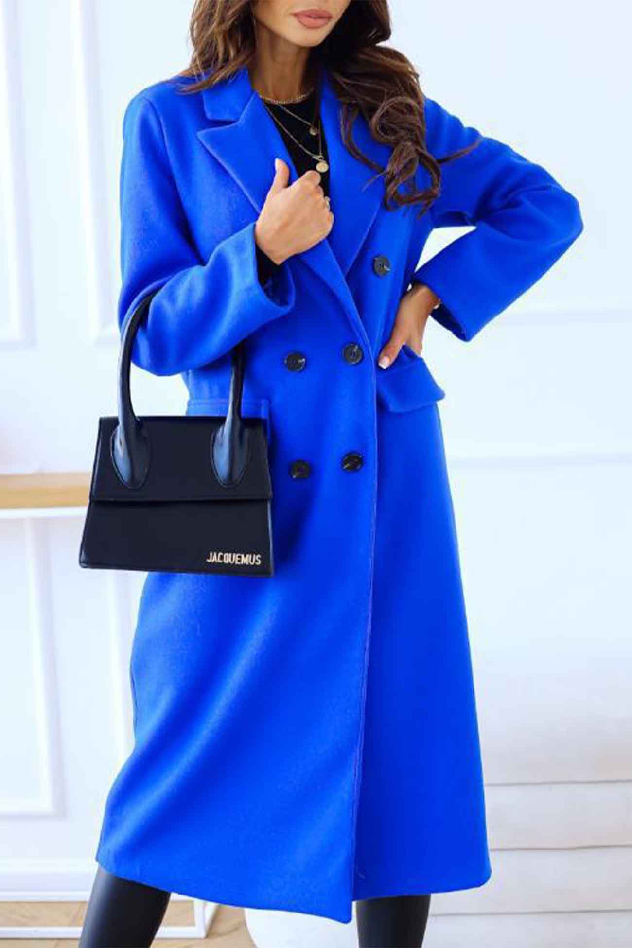 Wivor | Manteau croisé avec col à revers – style élégant pour les journées fraîches