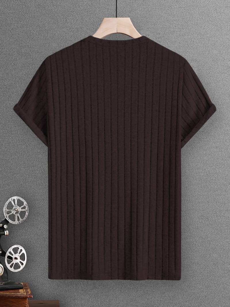 Zephyra – t-shirt côtelé décontracté à manches courtes