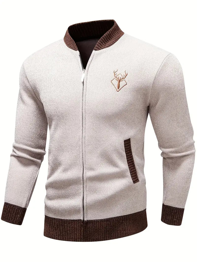 Ysmael - cardigan homme avec fermeture éclair