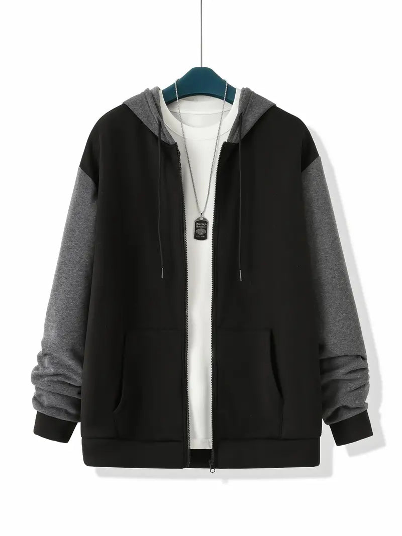 Charles – Sweat à capuche contrasté pour homme