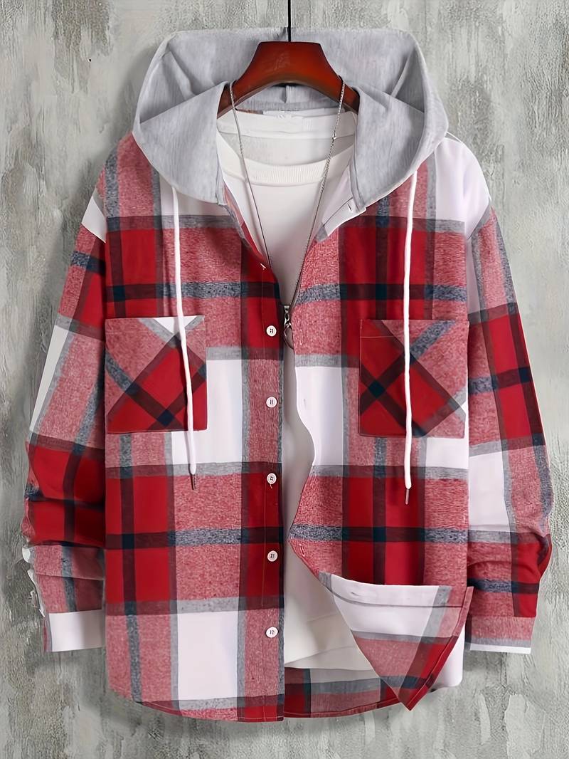 Paul – lässige karierte jacke mit kapuze