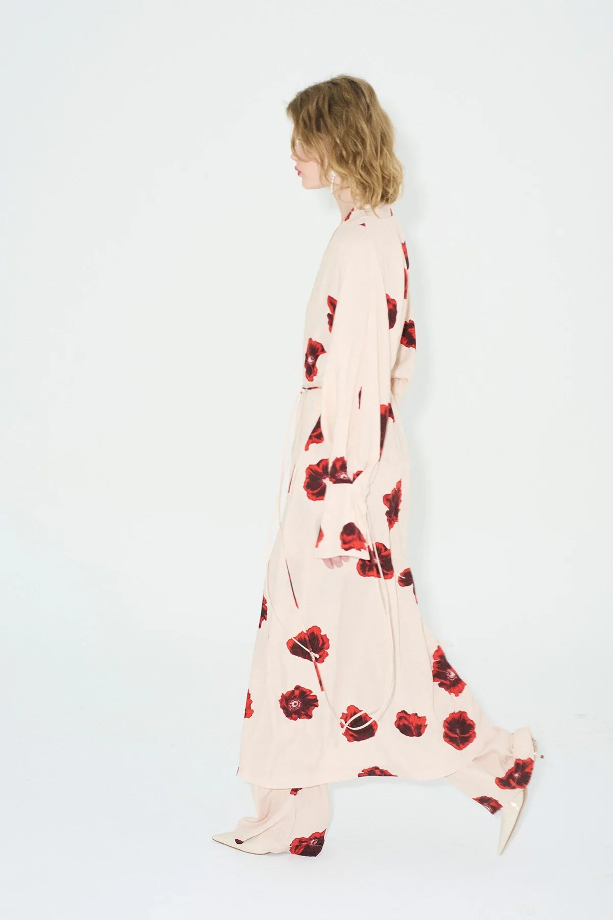 Robe Kimono Imprimé Sahara - Coquelicot