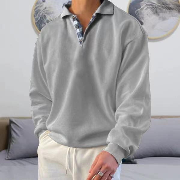 Albert - Sweat à capuche à manches longues et col en V pour homme