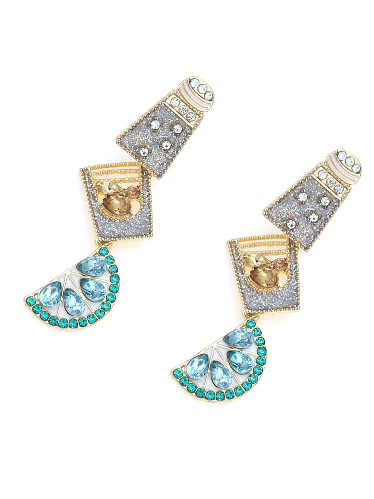 Boucles d'oreilles cocktail avec strass