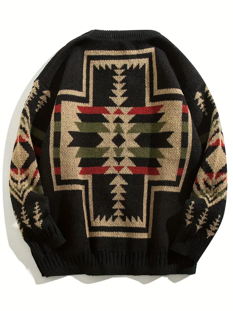 Charles – pull homme à imprimé géométrique