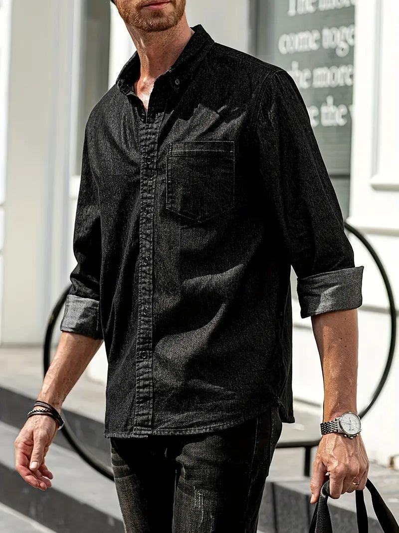 Alexander – chemise en jean à manches longues pour homme