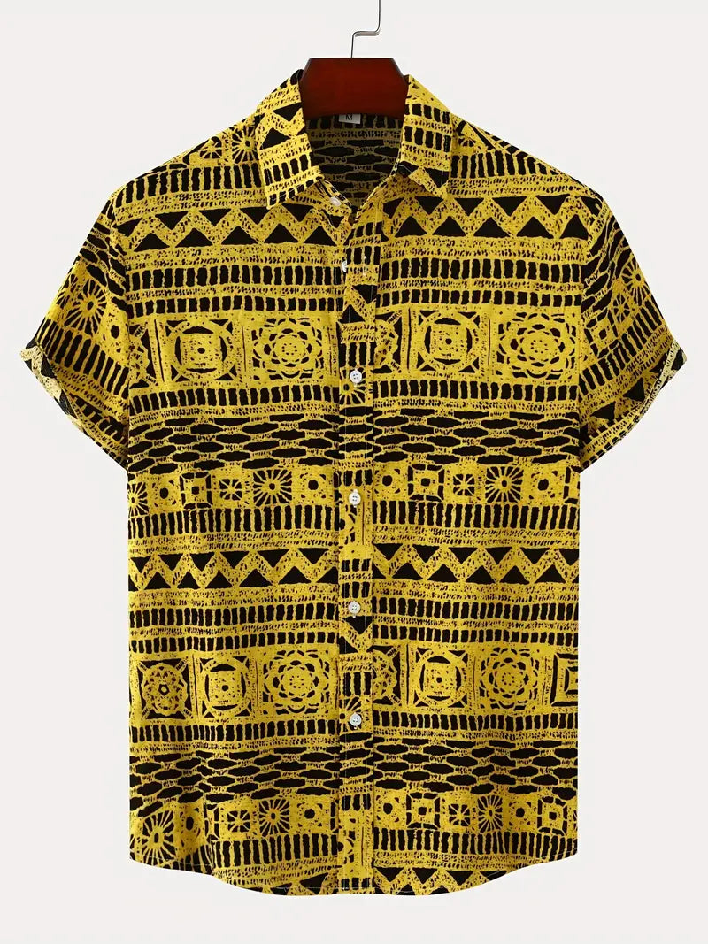 William – chemise décontractée à manches courtes avec divers motifs pour homme