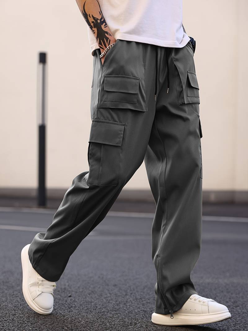 Callista – pantalon cargo coupe droite avec plusieurs poches pour homme