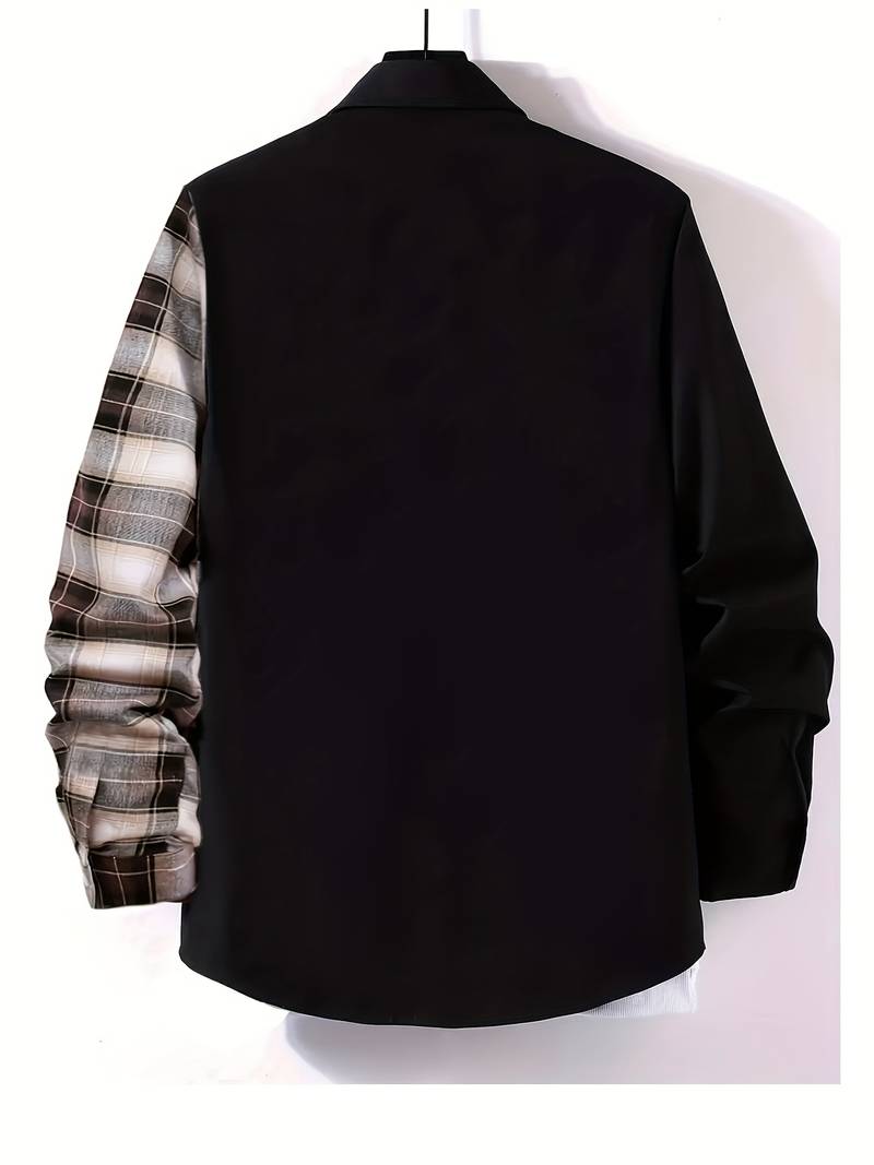 Alexander – chemise fine à manches longues et blocs de couleurs