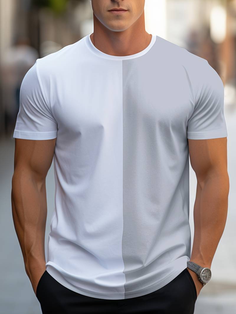 Andrew – T-shirt color block tendance pour homme