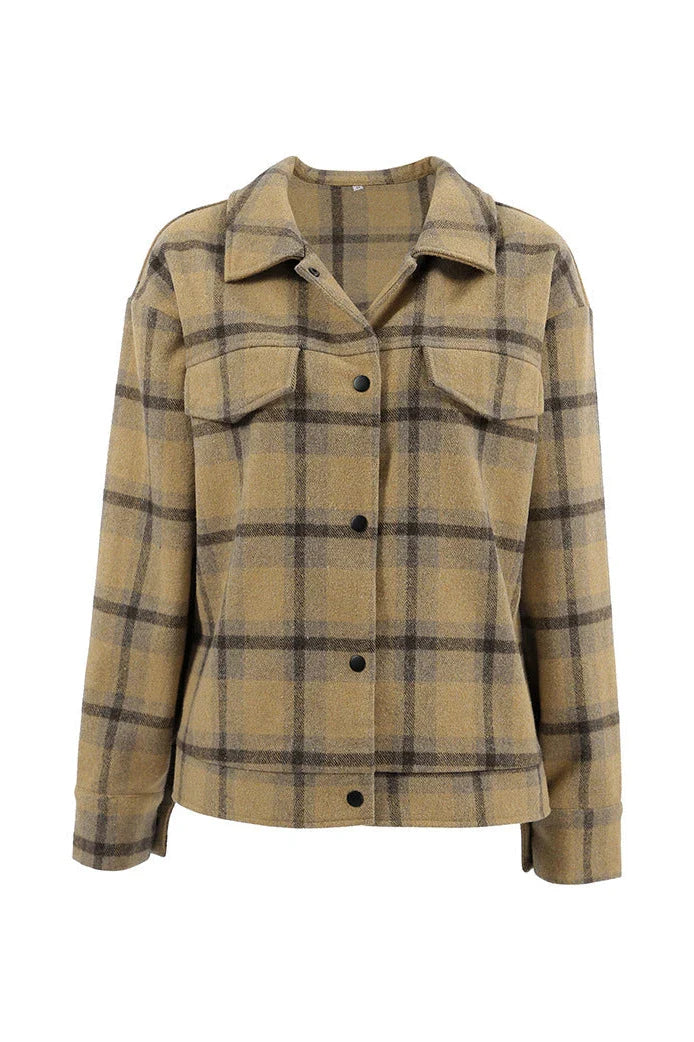 Klassische karierte lässige Reversjacke