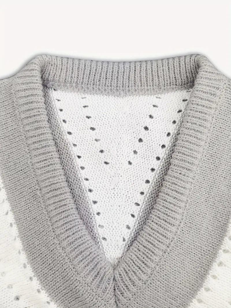 Grace – pull rayé col V