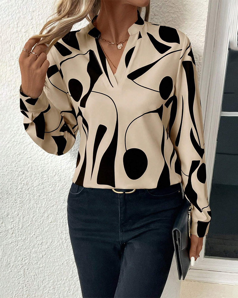 Bellachicha Blouse | Trendige stylische Bluse mit Luxusmotiv mit langen Ärmeln