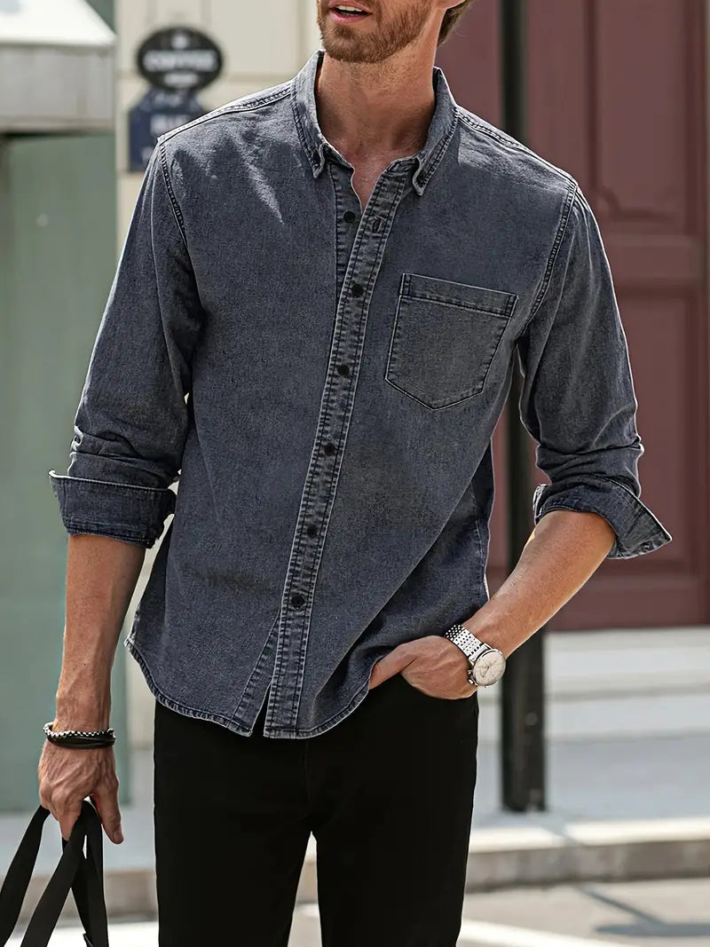 Alexander – chemise en jean à manches longues pour homme