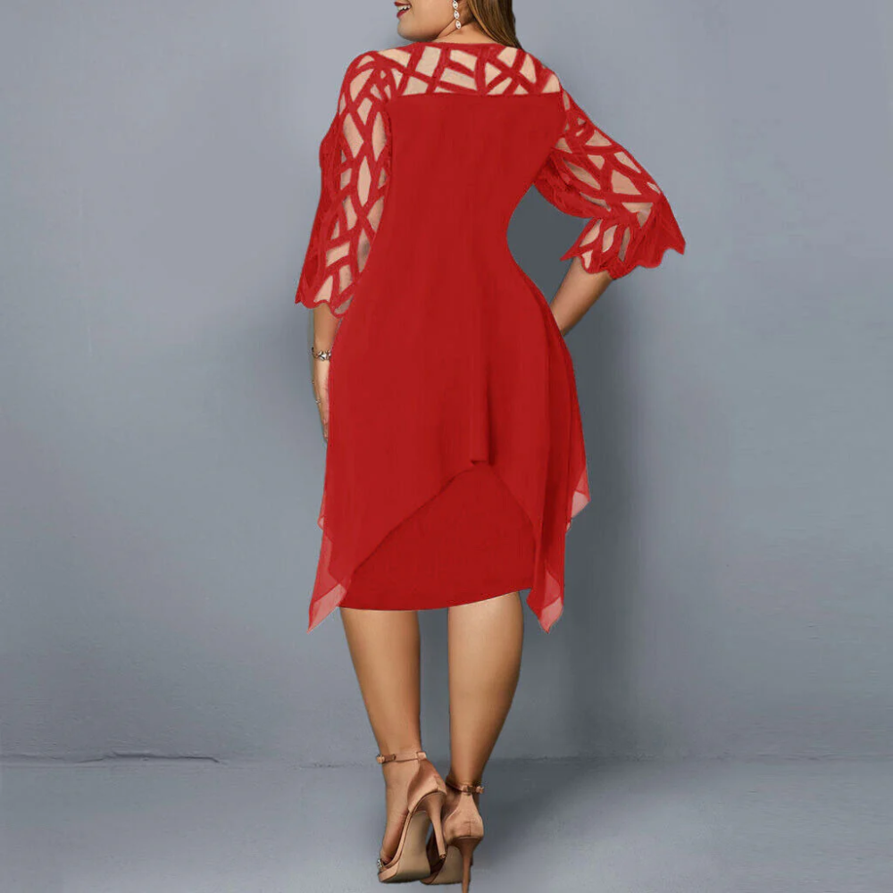 Mona | Damen Elegant Partykleid | Midi