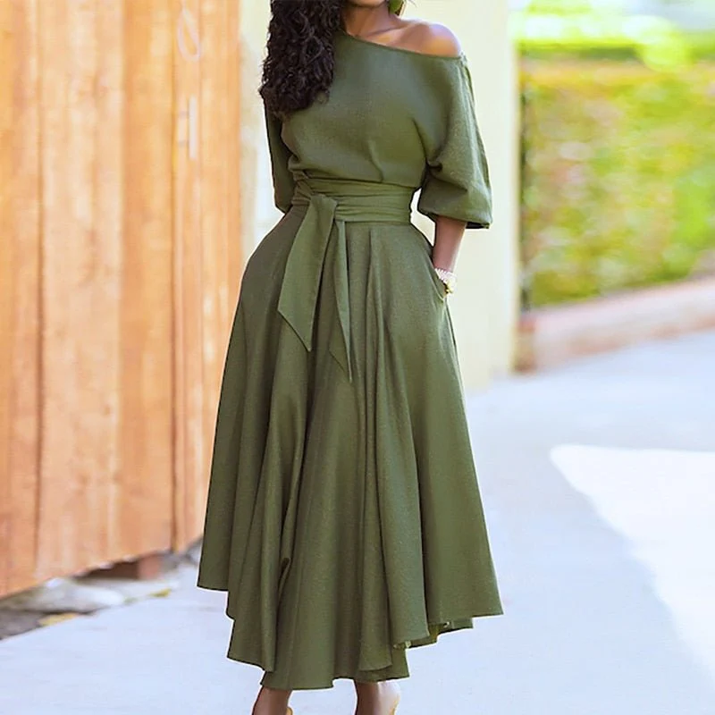 Ivana | Damen Lange Wickelkleid | Midi
