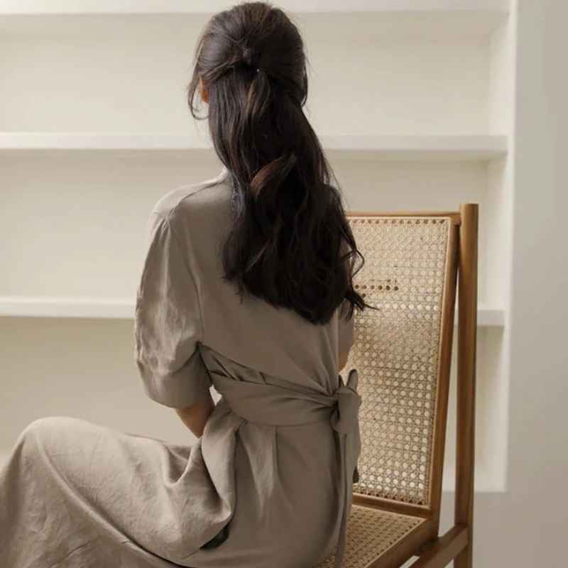 Aliza | Robe longue portefeuille | Midi