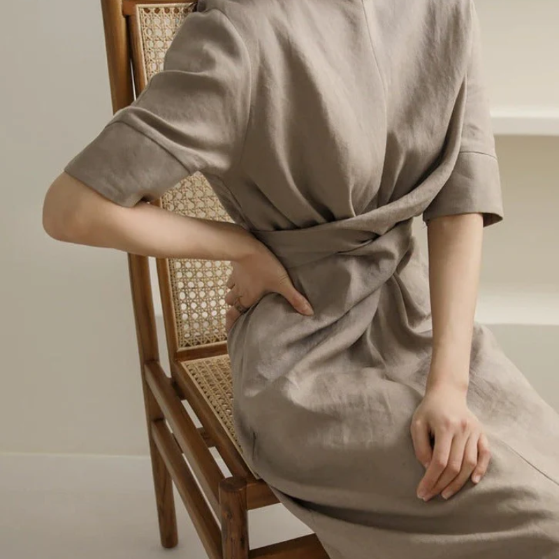 Aliza | Robe longue portefeuille | Midi