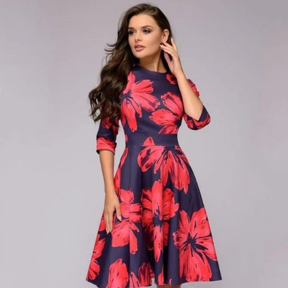 Felize | Damen Elegant Partykleid | Midi