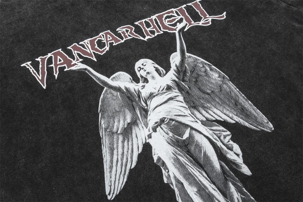 "Angel Statue" - Oversize T-Shirt mit Print
