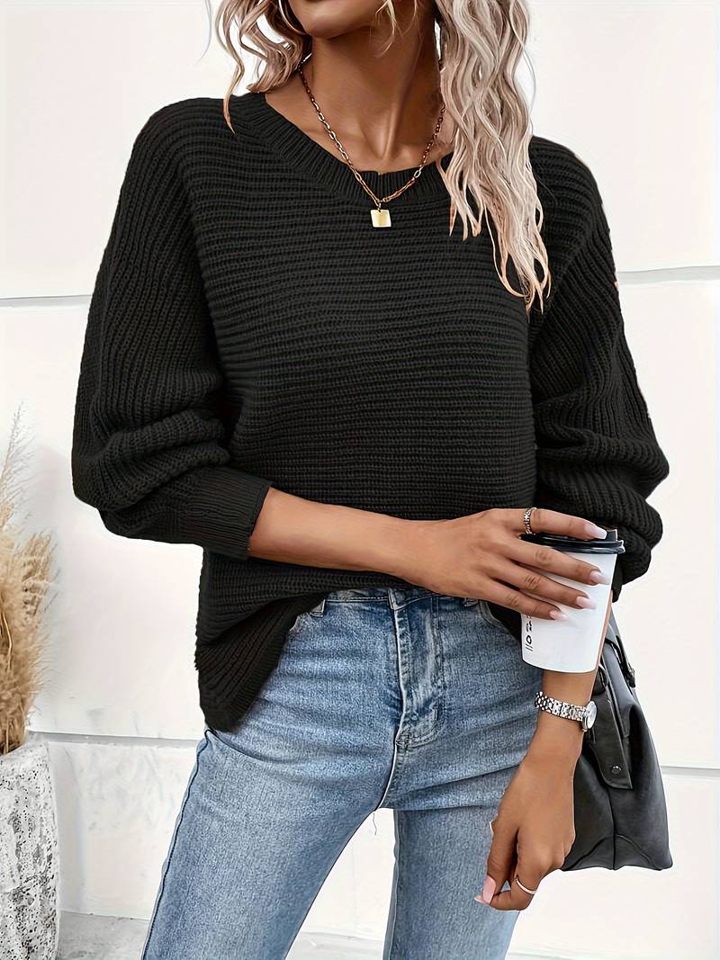 Delphine – pull col rond élégant pour le printemps