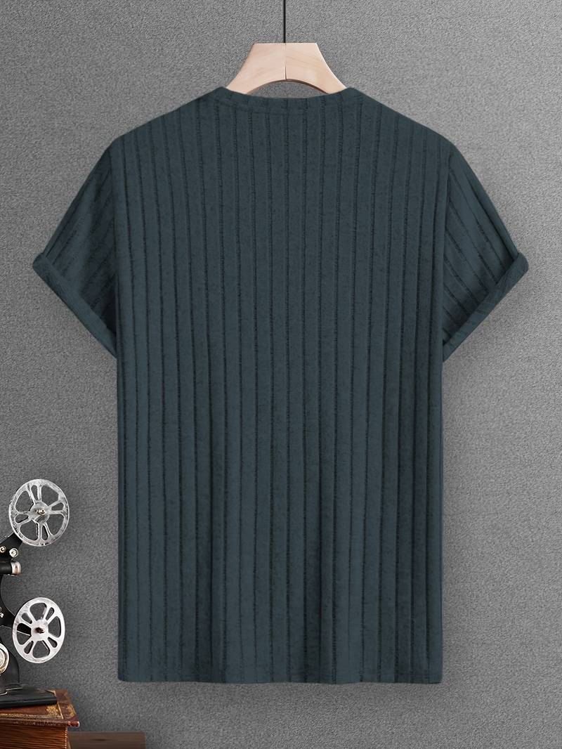 Zephyra – t-shirt côtelé décontracté à manches courtes